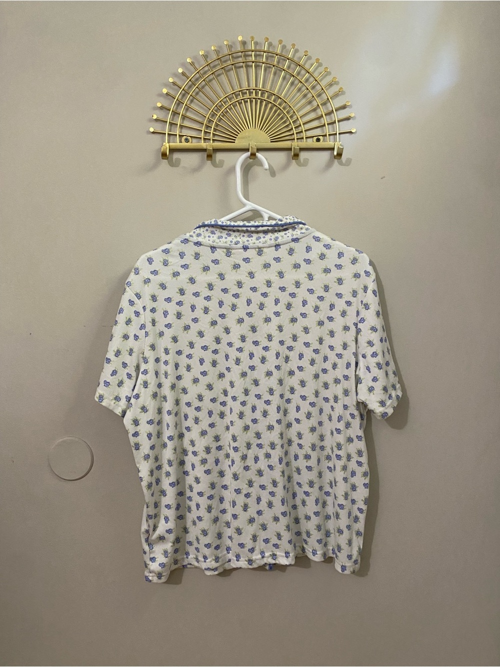 Como Sleep Cream and Lavender Floral Pajama Set - Picture 3 of 8
